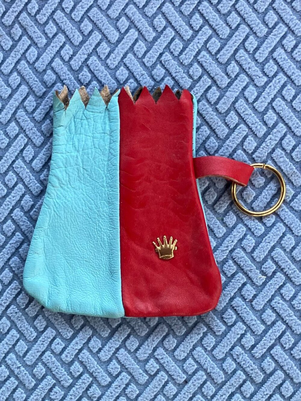 Leather Pouch with Key Ring